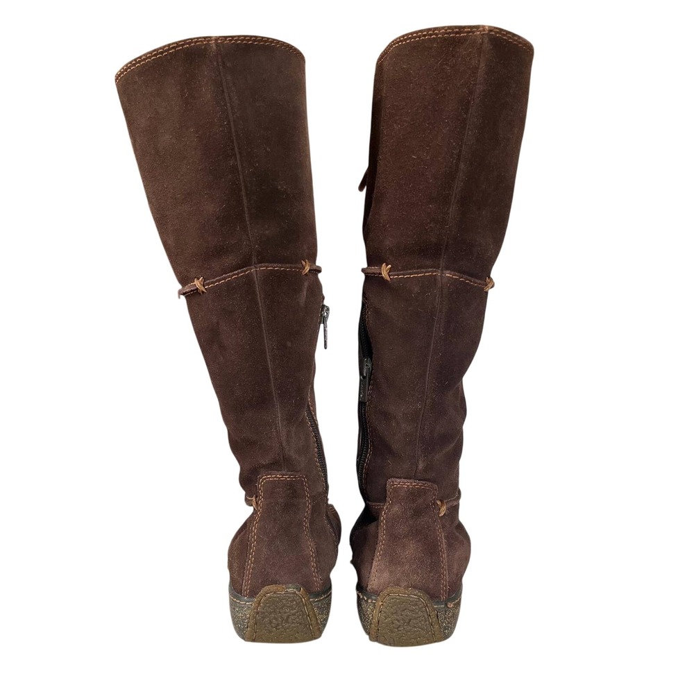 Timberland Moorland Hollace Tall Suede Fur Lined Boots Sz 7.5 Y2K Whimsigoth - Picture 5 of 8
